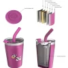 Vaso Termo Hermético con Pajita TEMP Tumbler Vaca Purple